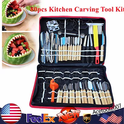 80pcs/Set Culinary Carving Tool Set Asian Vegetable Fruit Food Carving Tool • $26