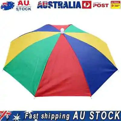 $9.69 • Buy Foldable Adjustable Umbrella Hat Outdoor Camping Fishing Hiking Sun Shade Cap
