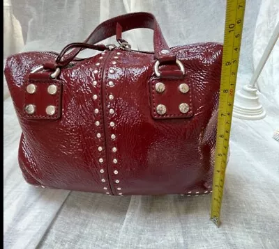 Michael Kors Astor Cranberry Red Crinkled Patent Leather Handbag- Sale!! • $50