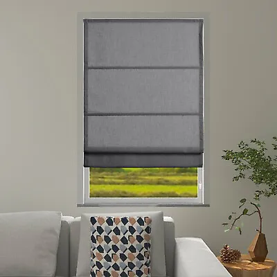 Changshade Custom Size Corded Light Filtering Roman Shade Roller Blinds Window • $147.99