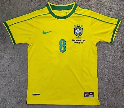 Brasil World Cup 1998 Kaka #8 Soccer Football Retro Vintage Nike Jersey Men's M • $89