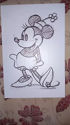 Official Disney Minnie Mouse Picture On Wood • £23.99