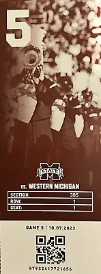 2023 Mississippi State Bulldogs Collectible Football Ticket Stub WMU Game • $5.99