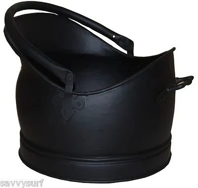 £35.99 • Buy Traditional Coal Bucket Black Coal Hod Log Holder Fireside Accessories Basket