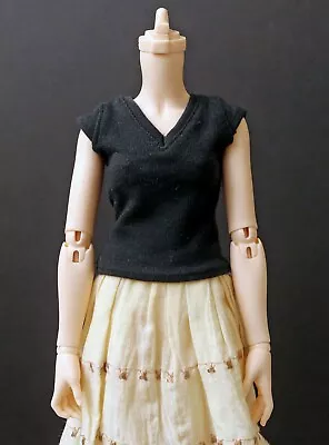 Black V-Neck T Shirt Top For Fairyland A-line MNF Slim 1/4 MSD BJDs • $20