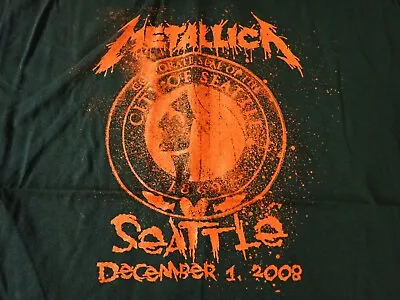 2008 Metallica 12 01 08 Seattle WA Event Shirt Size Large LG Show Your Scars • $24.99