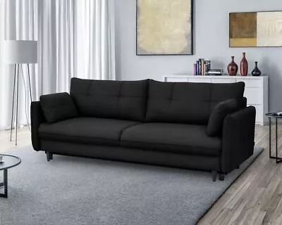 Sofa Bed Velvet With Storage Sleep Function Springs New ARIEL K FAST DELIVERY • £499