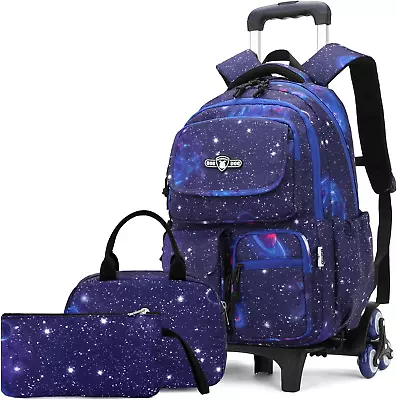 Galaxy Kids School Rolling Backpack Elementary Wheeled Bookbags • $108.78