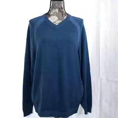 Tommy Bahama Sweater Mens Sz M Blue Pullover VNeck • $25