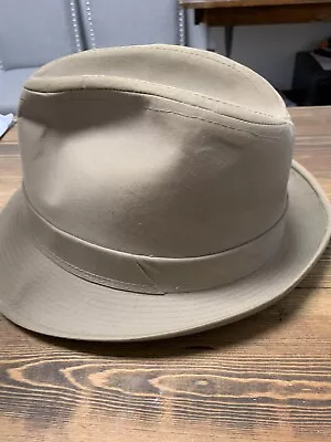 Dobbs Fifth Avenue Men's Beige Fedora Hat Vintage Size 7 1/4 • $9