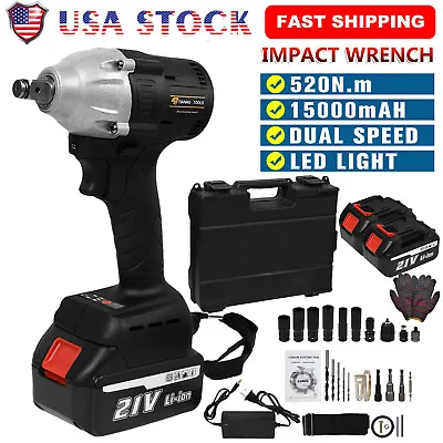 Cordless Electric Impact Wrench Gun 1/2'' High Power Driver With Li-ion Battery • $66.99