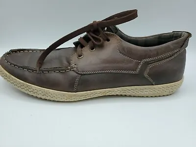 Yachtsman Leather Deck Shoes Light Weight Beach Boating By Seafarer Mens Size10 • £12