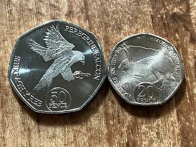 Peregrine Falcon 50p + Mountain Hare 🐇 Unc Coins Isle Of Man 🇮🇲 Collectables • £6