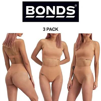 Bonds Womens Bases Hi Gee Stretch Smoothing Tummy Support Underwear 3 Pack WT9Q • $59.95