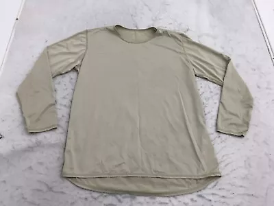 Milliken Military Shirt Mens L Large Tan Undershirt  Lightweight Cold Weather • $10.49