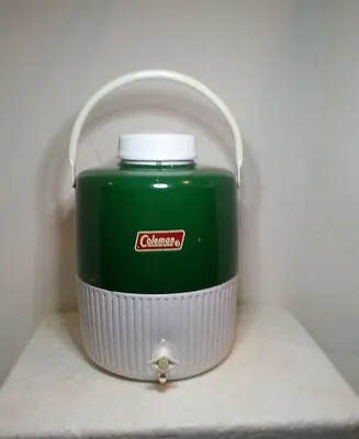 $19 • Buy Vintage Coleman Water Jug Cooler Drink Dispense 1Gal Tested Photos Description