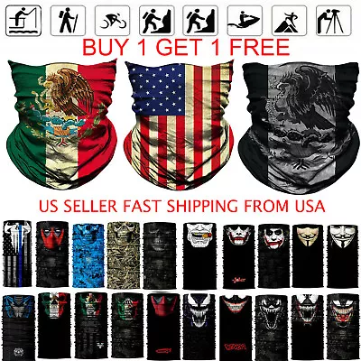 $15.68 • Buy  USA Neck Gaiter Balaclava Mexican Flag Face Scarf Hats Bandana Outdoor Headband