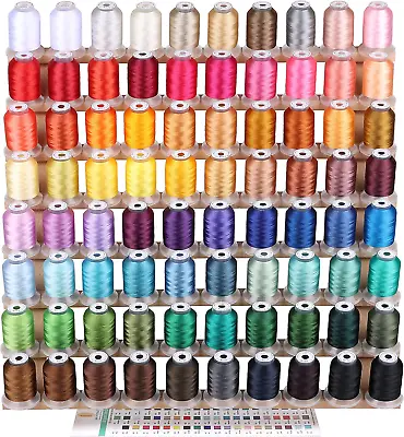 Brothread 80 Spools Janome Colours Polyester Machine Embroidery Thread Kit 500M • £81.66