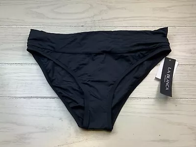 La Blanca High Waisted Swim Bottom Women's Size 10 Black NEW MSRP $61 • $25.99