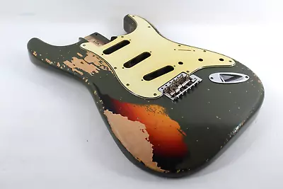 MJT Official Custom Vintage Aged Nitro Guitar Body Mark Jenny VTS Olive Green • $299