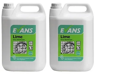£30.87 • Buy 2 X 5 Ltr Lime Cirtus Disinfectant Evans Toilets Drains Kennels Floors Stables