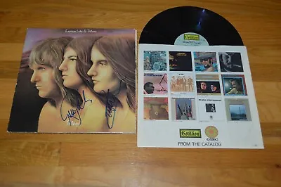 ELP ~ Greg Lake & Carl Palmer Autographed  Trilogy  Vinyl LP W/ Beckett Hologram • $399.94