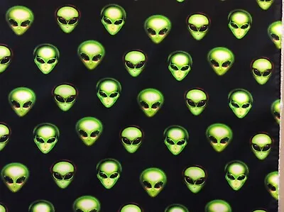 RK226 Area 51 Alien Outer Space Roswell UFO Scale Cotton Quilt Fabric • $11.97
