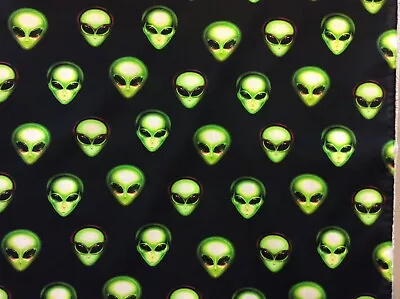 RPRK226 Area 51 Alien Outer Space Roswell UFO Scale Cotton Quilt Fabric • $3.97