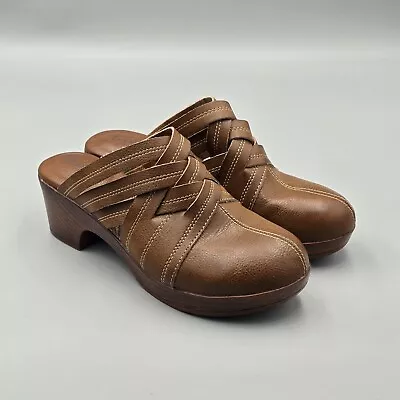 B.O.C Women's Size 9 M Johana Brown Faux Leather Strappy Mules Clogs Shoes EUC • $19.49