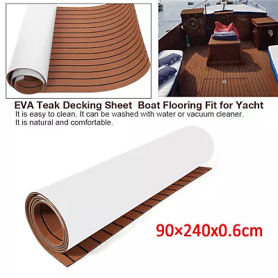 6MM Marine Flooring Faux Teak Foam Pad EVA Boat Yacht Decking Sheet Carpet Mat • £52.80