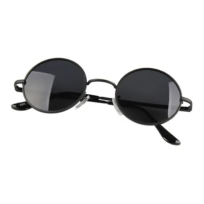 $12.32 • Buy Black Vintage Retro Round Sunglasses Mens / Womens Fashion Glasses Eyewear AU