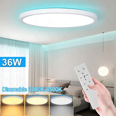 36W LED Ceiling Light Round Panel Lights Bathroom Kitchen Living Room Wall Lamp • £5.75