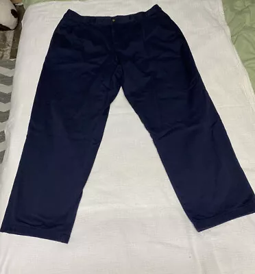 LL Bean Comfort Waist Lined Navy Blue Pants 42x31 • $12