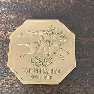 $85 • Buy 1988 Summer Olympic Games Participation Medal Media - Seoul Korea With Box