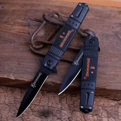 Browning Folding Knife Tactics Survival Pocket Knives Camping Hunting AU Seller • $14.99