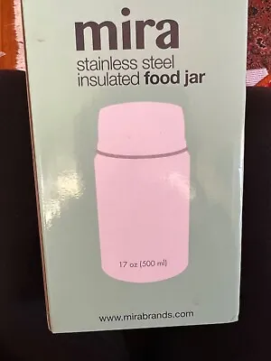 MIRA Vacuum Insulated Stainless Steel Lunch Blue Food Jar 17 Oz New In Box • $8