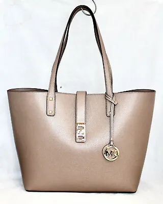 New MICHAEL KORS Karson Carryall Tote Tan Brown Dark Dune Leather 38T9GKRT3L • $109.20