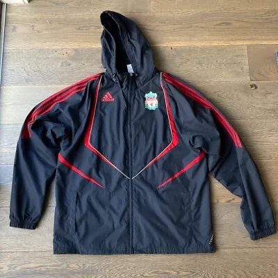 $50 • Buy Vintage Adidas Liverpool FC Soccer Jacket 2009 Carlsberg, Hood, Men's Size Large