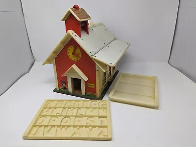 Vintage 1971 Fisher Price Old School House Little People Kids Play Set W/ Trays • $29.95