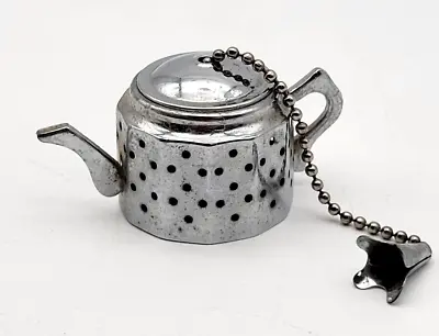 Vintage Teapot-Shaped Silver-Plated Loose Tea Infuser • $12.99