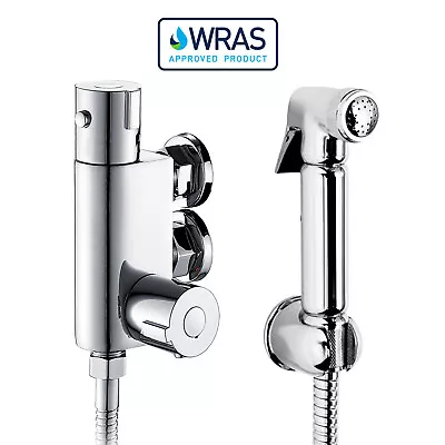 Thermostatic Mixer Bidets Valve Hand Held Douche Spray Kit Muslim Shattaf Shower • £40.55