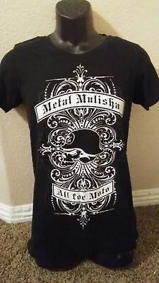 METAL MULISHA BRAND All For Moto WOMENS BLACK T-SHIRT - Size Large - VGC • $5.99