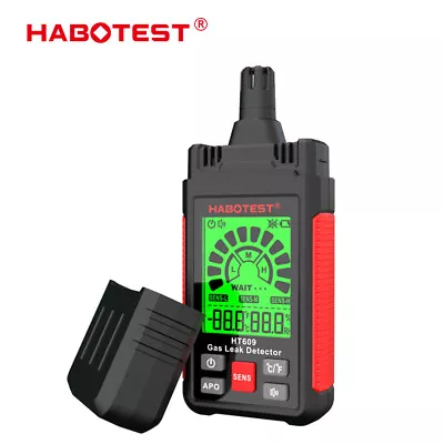 HABOTEST HT609 Natural Gas Leak Detector With Digital Temperature Humidity Meter • $23.39