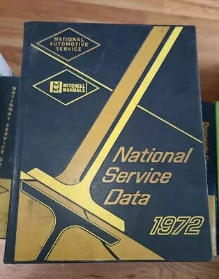 National Service Data MANUAL / National Automotive Service Mitchell Manuals 1972 • $13.95