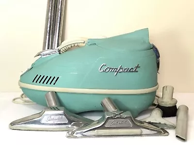 Vintage Retro Interstate Compact C-7  Vacuum Cleaner With Attachments - Video - • $149.99