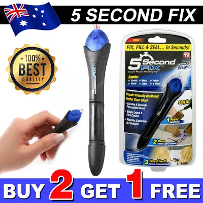 $12.98 • Buy Quick Fix 5 Second UV Light Liquid Plastic Welding Compound Glue Repair Tool