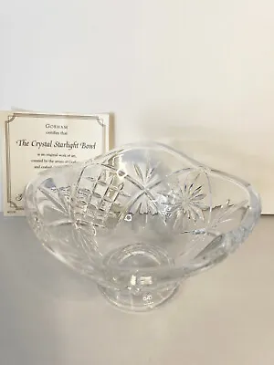 Gorham Crystal Small Starlight Bowl  Made In Czech Republic W/Certificate & Tag • $14.99