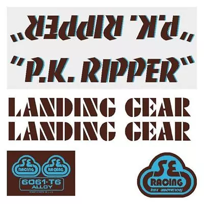 SE Racing - 80'S PK Ripper Decal Set In Brown With Baby Blue Shadow - Old School • $60.50