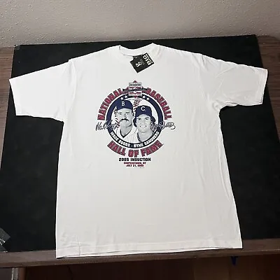 Vintage Wade Boggs Shirt Ryne Sandberg Baseball Hall Of Fame XL Cooperstown Cubs • $60
