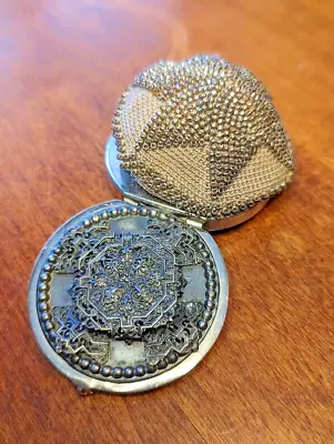 $29 • Buy EdwardianTam O'Shanter Coin Purse With Metal Top & Beaded Star Fabric Bottom